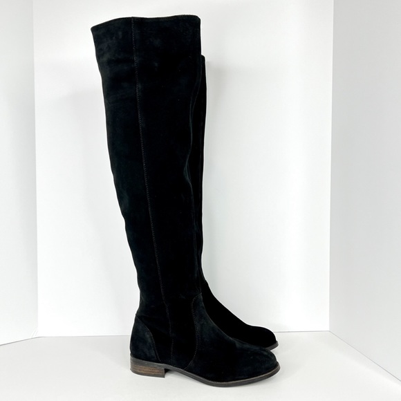 Seychelles Shoes - Seychelles Herd black suede leather zip over the knee boots